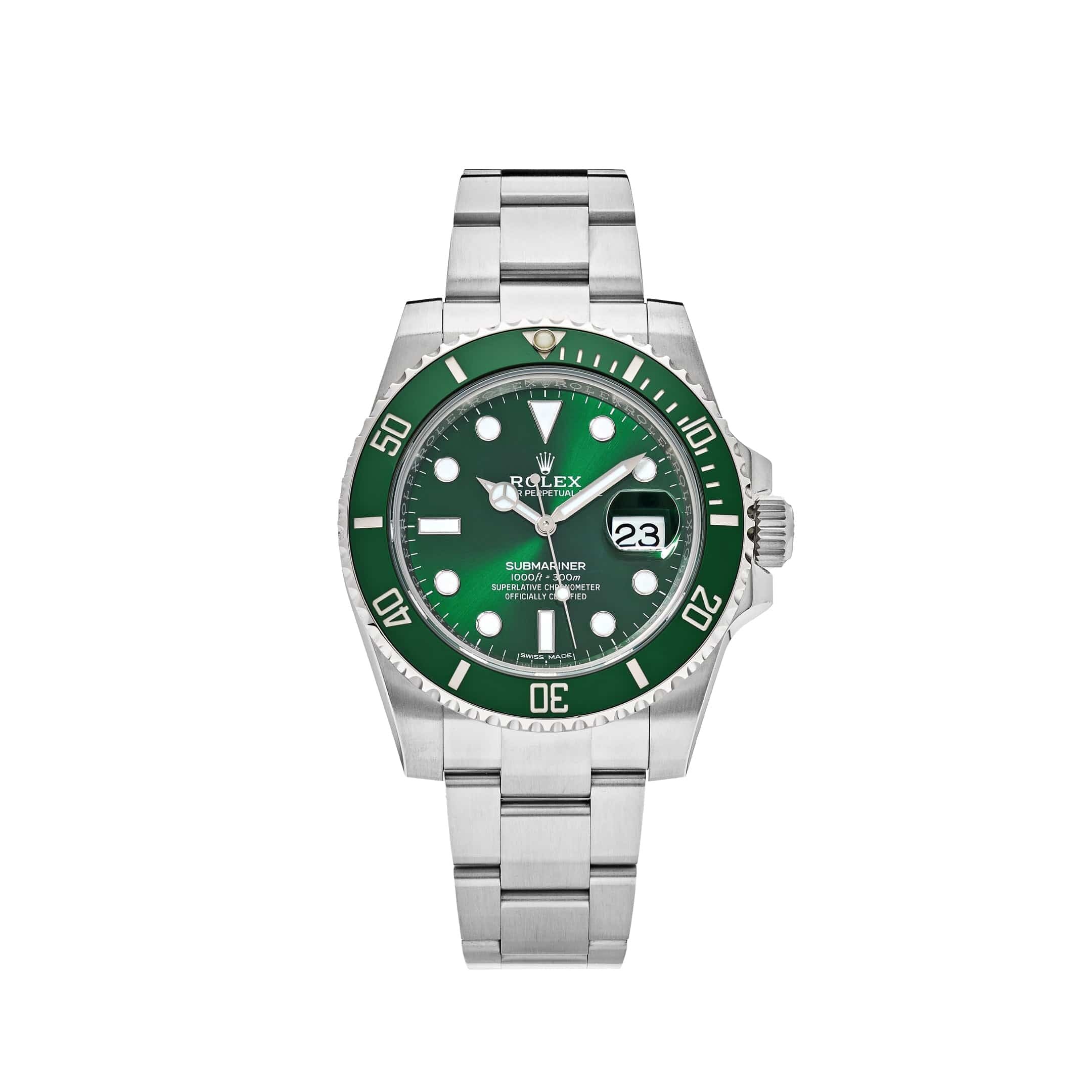Rolex Submariner Date 116610LV 'Hulk' Aço Inoxidável Mostrador Verde