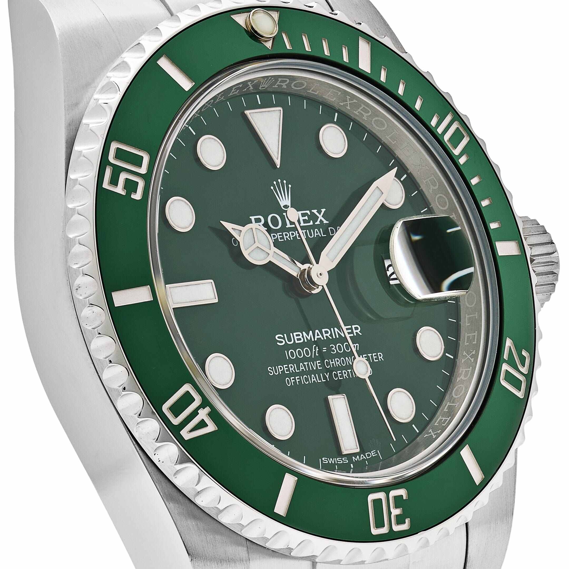 Rolex Submariner Date 116610LV 'Hulk' Aço Inoxidável Mostrador Verde