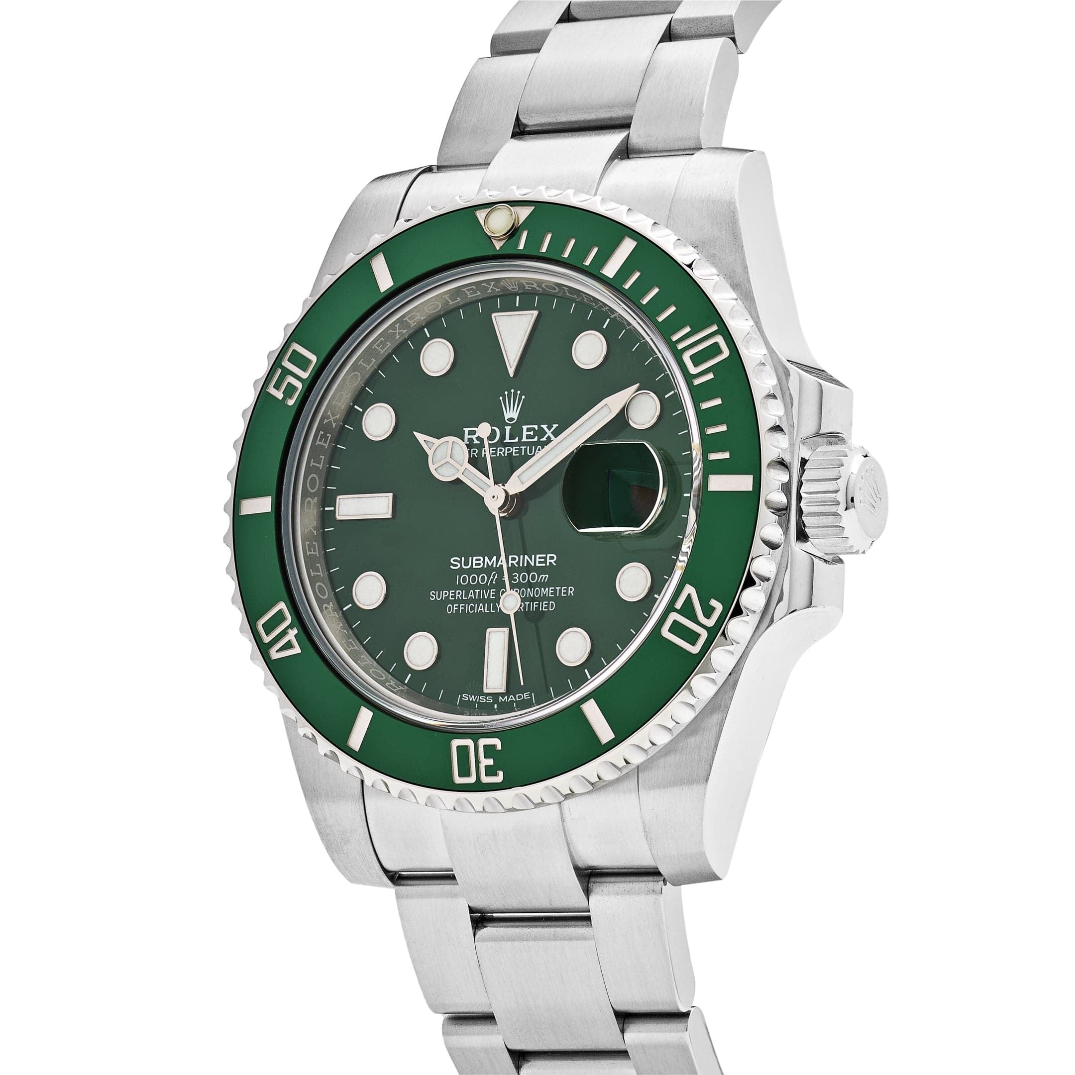 Rolex Submariner Date 116610LV 'Hulk' Aço Inoxidável Mostrador Verde