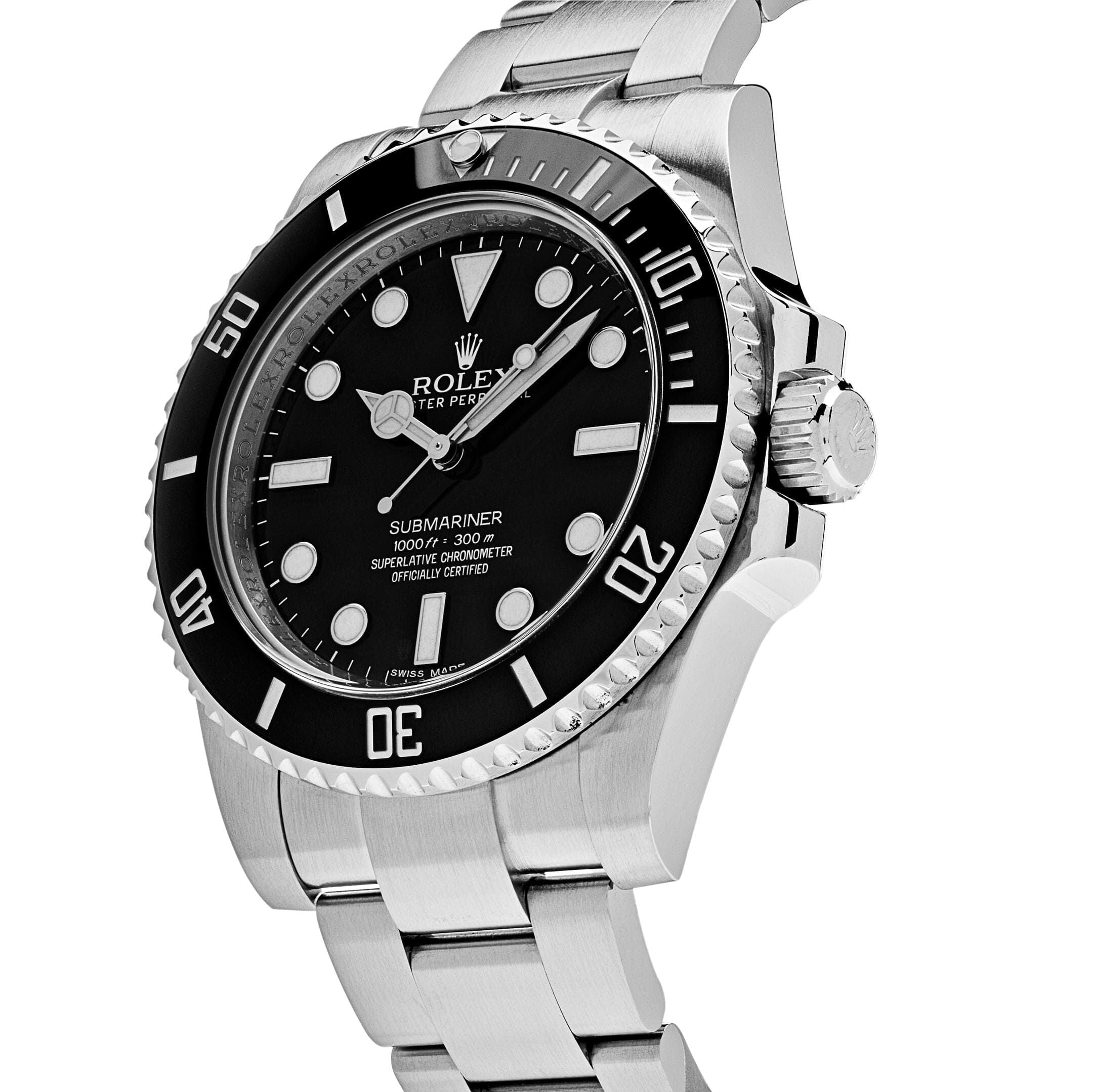 Rolex Submariner No Date 114060 Aço Inoxidável Mostrador Preto